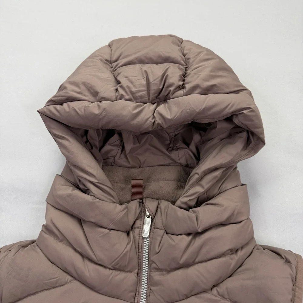 Lululemon Down & Around Vest Women's Size 6 Hooded Long Puffer Down